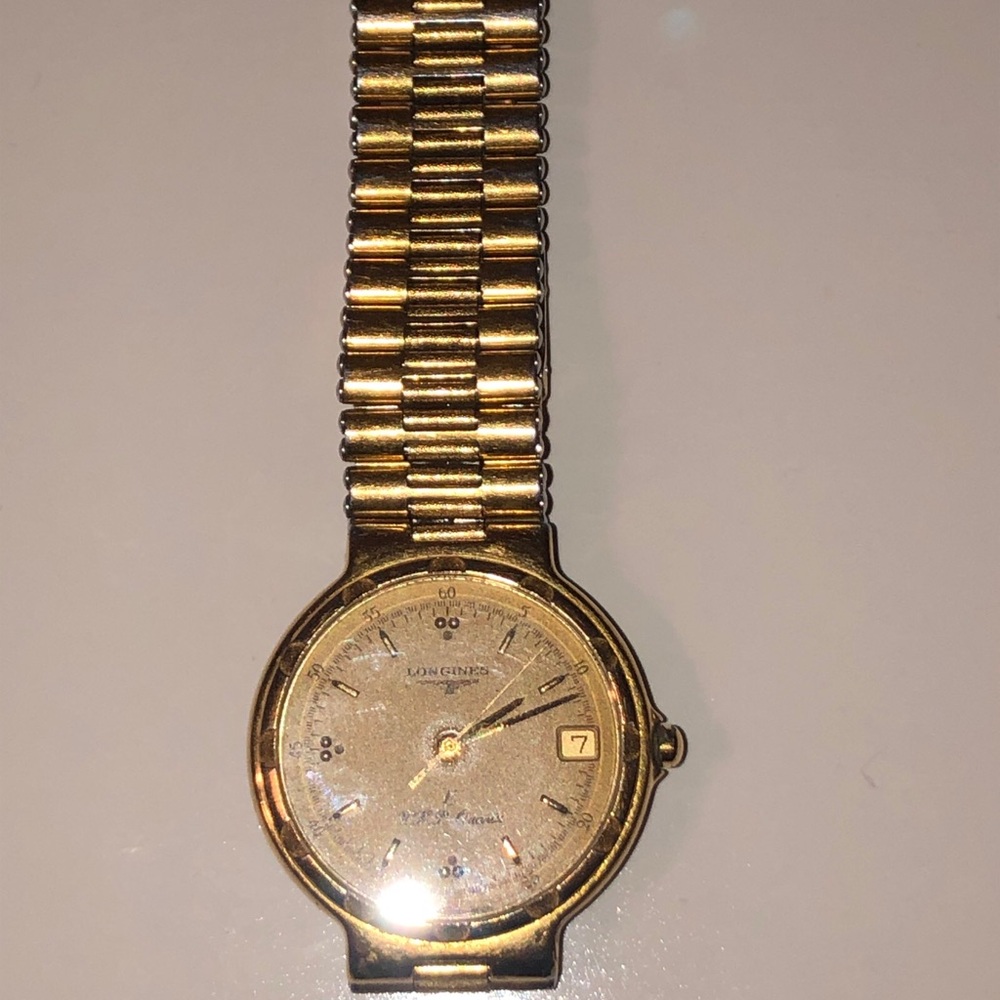 Longines Conquest His And Hers Matching Set Gold Tone Wrist Watches Authentic - Picture 5 of 16